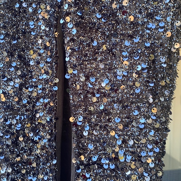 MISSORD OPEN BACK SPLIT THIGH SEQUINS PROM DRESS /  SIZE:  M / COLOR: BLACK - Picture 8 of 10